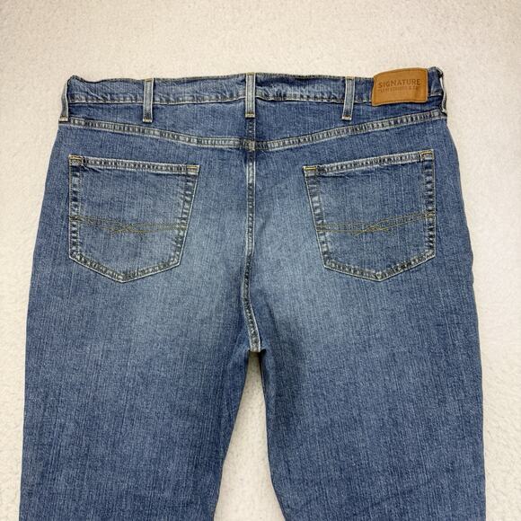 Levis Jeans Mens 42 X 30 Blue Denim S67 Athletic Straight Signature Medium Wash - Picture 11 of 12